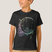 Gothic Wicca Crescent Pastel Gothic Moon T-shirt (Voorkant)