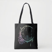 Gothic Wicca Crescent Pastel Gothic Moon Tote Bag (Voorkant)