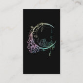 Gothic Wicca Crescent Pastel Gothic Moon Visitekaartje (Voorkant)