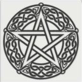 Gothic Wicca Pentagram Celtic Knot Vinyl Sticker (Voorkant)