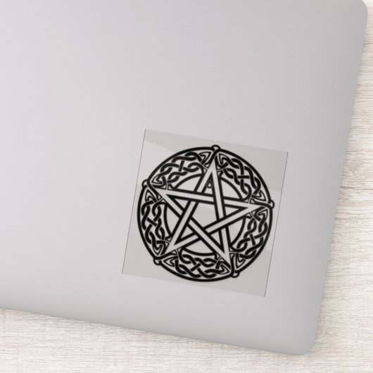 Gothic Wicca Pentagram Celtic Knot Vinyl Sticker (Detail)