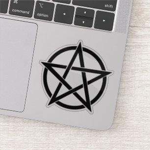 Gothic Wicca Pentagram Elegant Vinyl Cutout Sticker