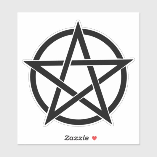 Gothic Wicca Pentagram Elegant Vinyl Sticker (Vel)