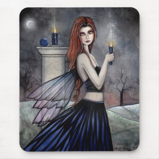 Gothic Wiccan Fairy Mousepad van Molly Harrison Muismat (Voorkant)