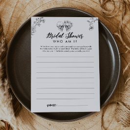 Gothic Wie ben ik Vrijgezellenfeest spel Kaart