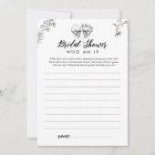 Gothic Wie ben ik Vrijgezellenfeest spel Kaart (Voorkant)