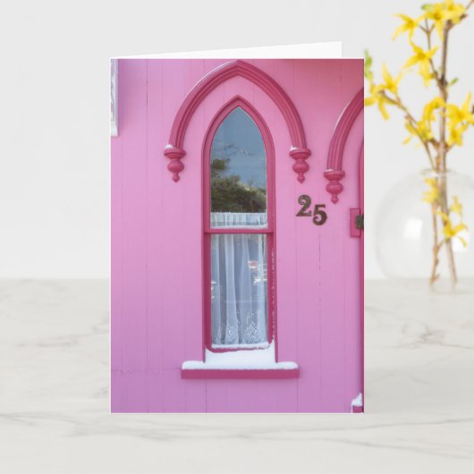 Gothic Window and Snow - Martha's Vineyard Kaart (Gele Bloem)