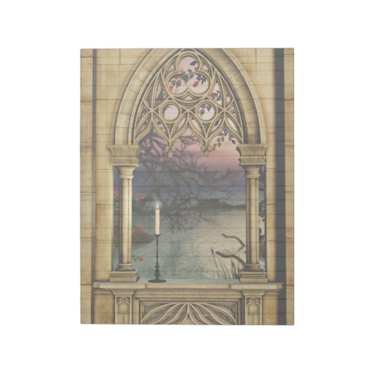 Gothic Window Elegant Stationery Notitieblok (Linkerzijde)