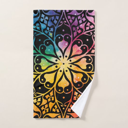 Gothic Window Rainbow Pride Bad Handdoek (Handdoek)