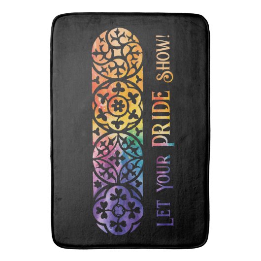 Gothic Window Rainbow Pride Badmat (Voorkant Verticaal)