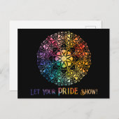 Gothic Window Rainbow Pride Briefkaart (Voorkant / Achterkant)