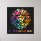 Gothic Window Rainbow Pride Canvas Afdruk (Voorkant)