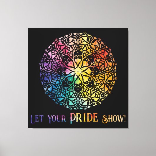 Gothic Window Rainbow Pride Canvas Afdruk (Voorkant)