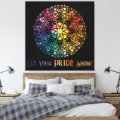 Gothic Window Rainbow Pride Canvas Afdruk (Insitu (Slaapkamer))