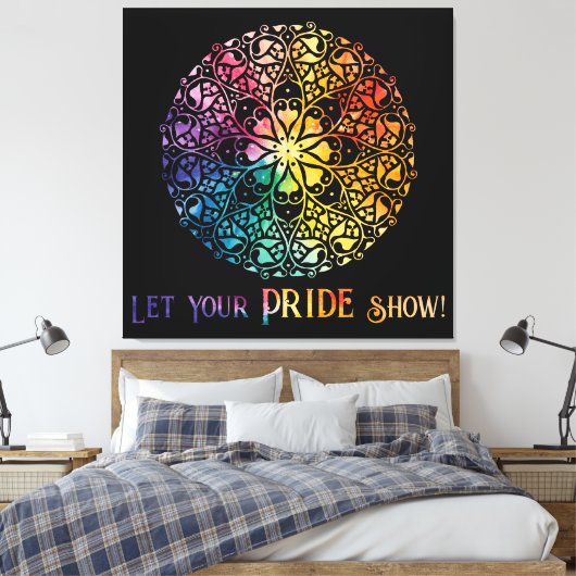 Gothic Window Rainbow Pride Canvas Afdruk (Insitu (Slaapkamer))