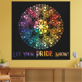 Gothic Window Rainbow Pride Canvas Afdruk (Insitu (Woonkamer))