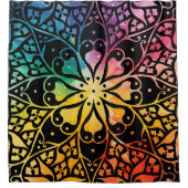 Gothic Window Rainbow Pride Douchegordijn (Voorkant)