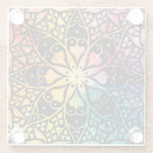 Gothic Window Rainbow Pride Glazen Onderzetter (Achterkant)