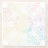 Gothic Window Rainbow Pride Glazen Onderzetter (Achterkant)