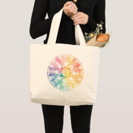 Gothic Window Rainbow Pride Grote Tote Bag