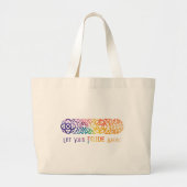 Gothic Window Rainbow Pride Grote Tote Bag (Voorkant)