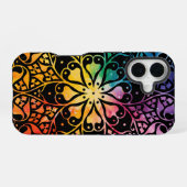 Gothic Window Rainbow Pride iPhone 16 Hoesje (Achterkant horizontaal)