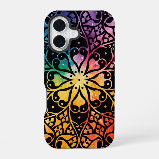 Gothic Window Rainbow Pride iPhone 16 Hoesje (Achterkant)