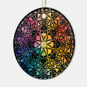 Gothic Window Rainbow Pride Keramisch Ornament (Links)