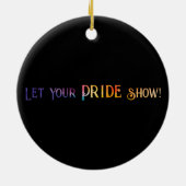 Gothic Window Rainbow Pride Keramisch Ornament (Achterkant)