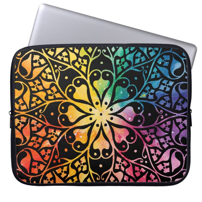 Gothic Window Rainbow Pride Laptop Sleeve (Voorkant)