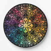 Gothic Window Rainbow Pride Papieren Bordje (Voorkant)