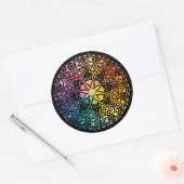 Gothic Window Rainbow Pride Ronde Sticker (Envelop)