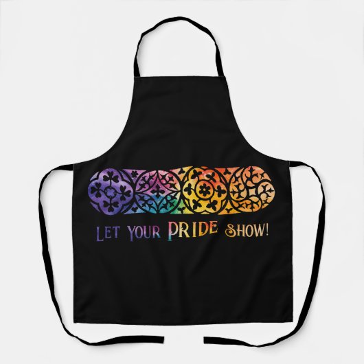 Gothic Window Rainbow Pride Schort (Voorkant)