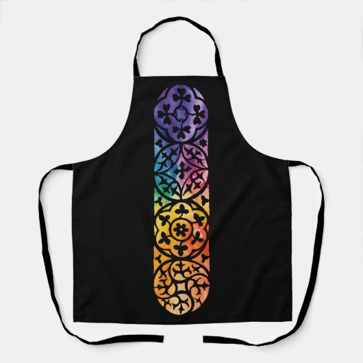 Gothic Window Rainbow Pride Schort (Voorkant)