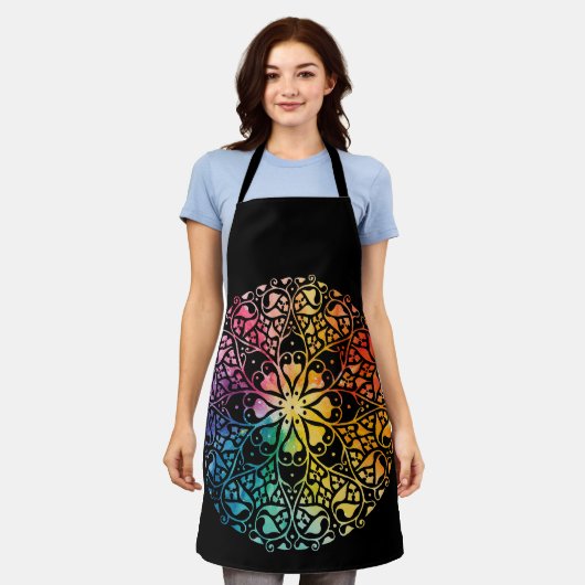 Gothic Window Rainbow Pride Schort (Gedragen)