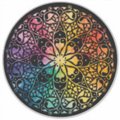 Gothic Window Rainbow Pride Sticker (Voorkant)