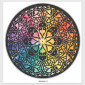 Gothic Window Rainbow Pride Sticker (Vel)