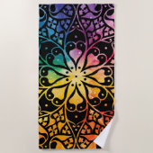 Gothic Window Rainbow Pride Strandlaken (Voorkant)