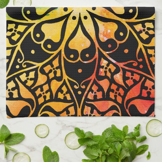 Gothic Window Rainbow Pride Theedoek (Gevouwen)