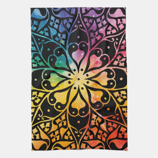 Gothic Window Rainbow Pride Theedoek (Verticaal)