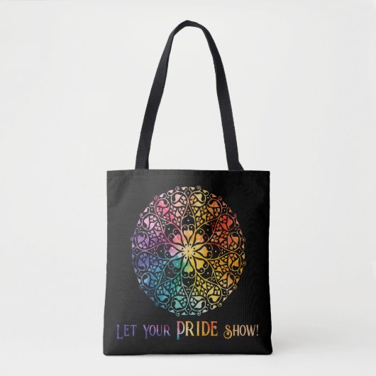 Gothic Window Rainbow Pride Tote Bag (Voorkant)