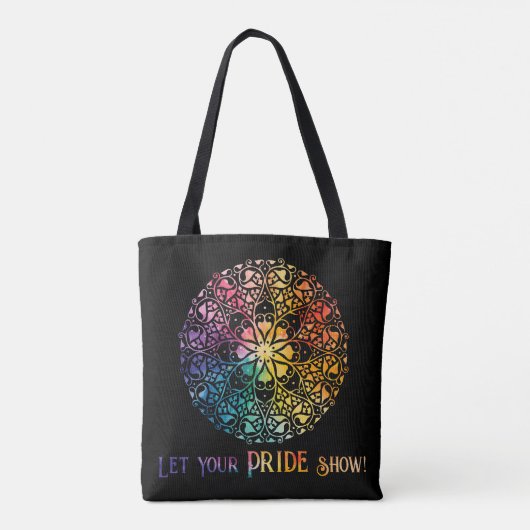 Gothic Window Rainbow Pride Tote Bag (Achterkant)