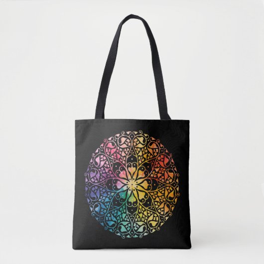 Gothic Window Rainbow Pride Tote Bag (Voorkant)