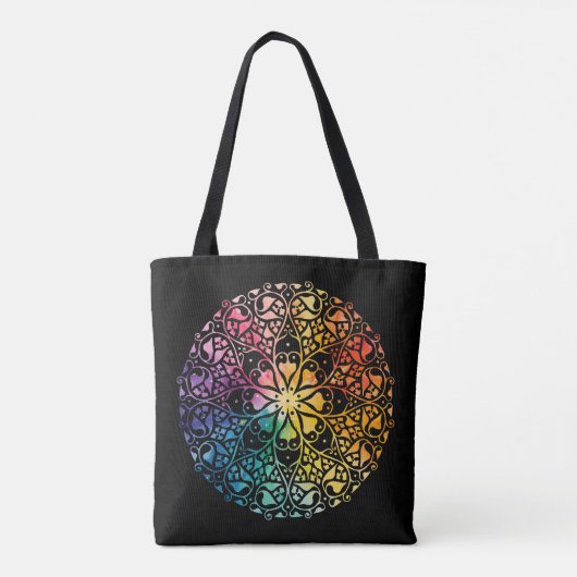 Gothic Window Rainbow Pride Tote Bag (Achterkant)