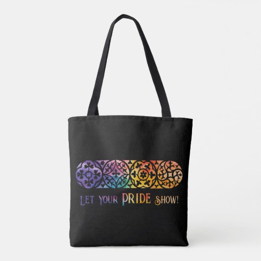 Gothic Window Rainbow Pride Tote Bag (Achterkant)