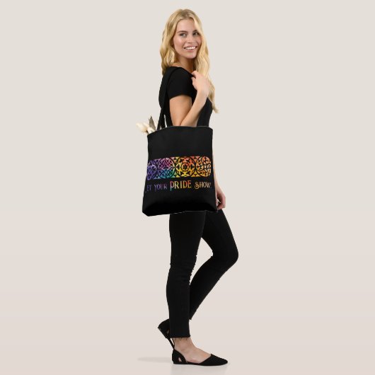 Gothic Window Rainbow Pride Tote Bag (Op model)