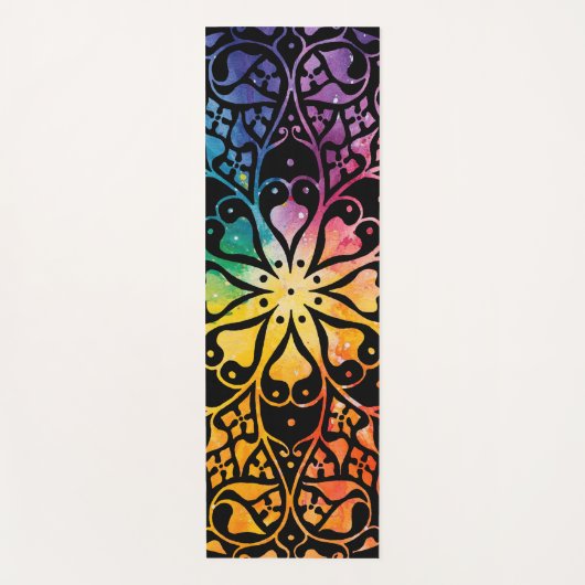 Gothic Window Rainbow Pride Yogamat (Voorkant)