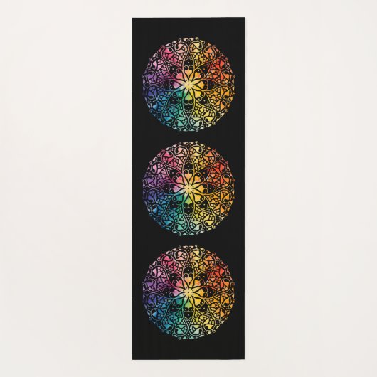 Gothic Window Rainbow Pride Yogamat (Achterkant)