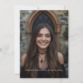 Gothic Wine Black Birthday Party Invitation Gothic Kaart (Achterkant)