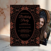 Gothic Wine Black Birthday Party Invitation Gothic Kaart